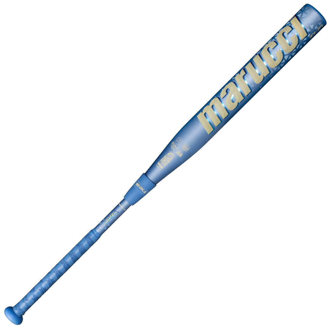 ASURA Rise AV Knob anti-vibration technology detail on the Marucci Asura Fastpitch Bat