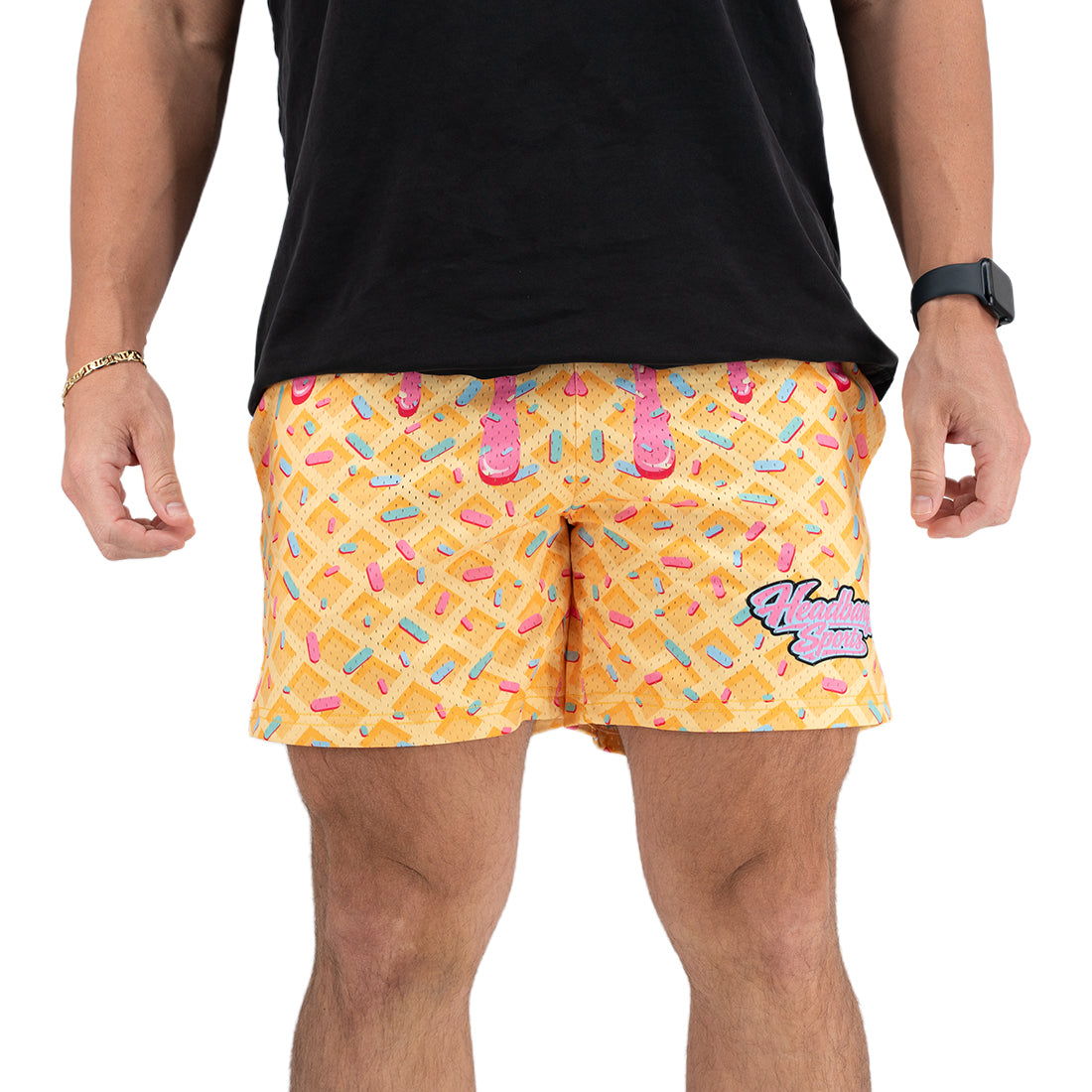 Melted Cones Headbanger Sports Branded Performance Shorts