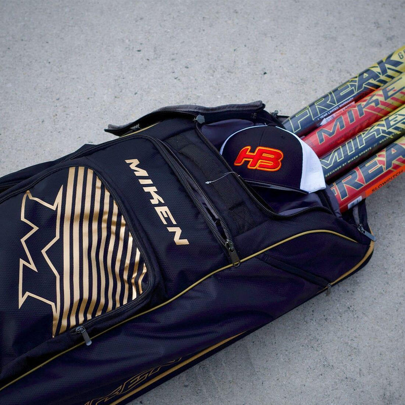 2023 Miken Gold Edition Deluxe Slowpitch Wheeled Roller Bag MBA005GL