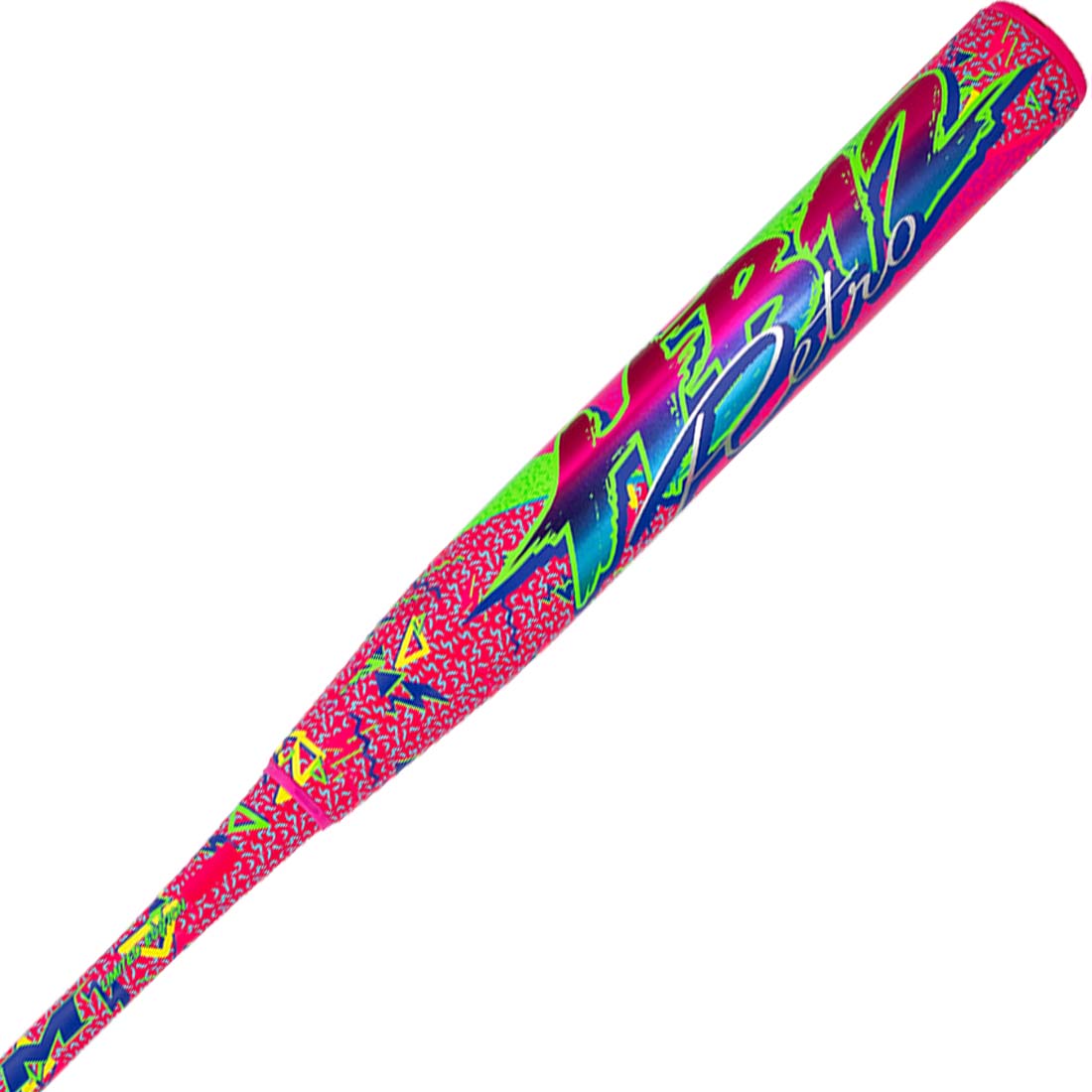 Close-up of MAX FLEX barrel design on 2026 Miken HB12 Retro USA slowpitch bat