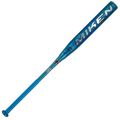 Miken HB12 Frosty USA/ASA stamp and barrel detail close up on icy blue finish