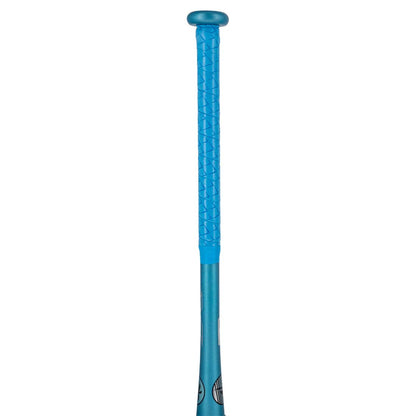 Miken HB12 Frosty grip and knob close up blue handle wrap A1 knob comfort feel
