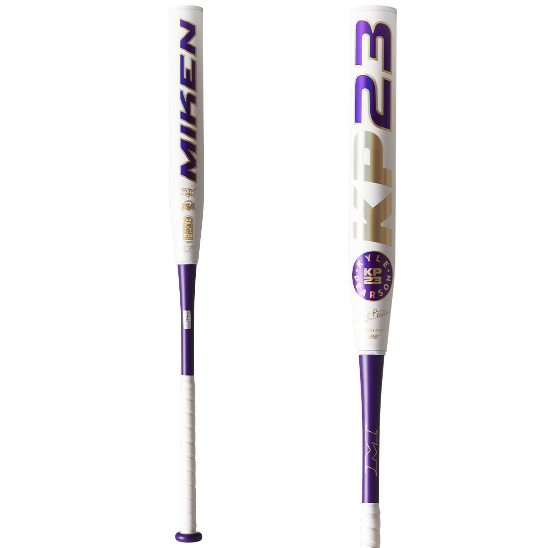 2026 Miken KP23 Kyle Pearson 12.5" End Loaded USSSA Slowpitch Softball Bat on a white background