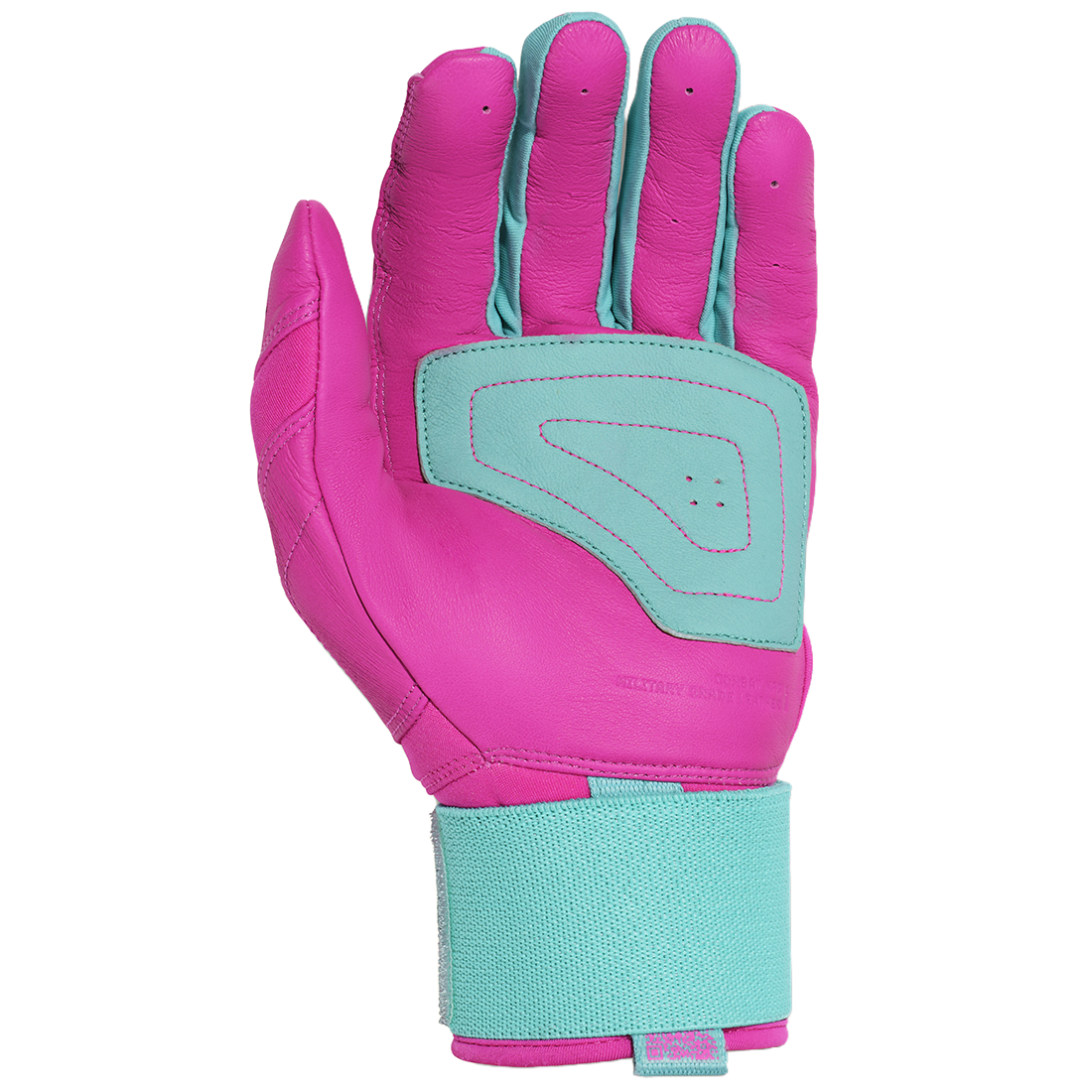 COMBAT MFG Ying Yang Long Strap Batting Gloves: Mint/Pink