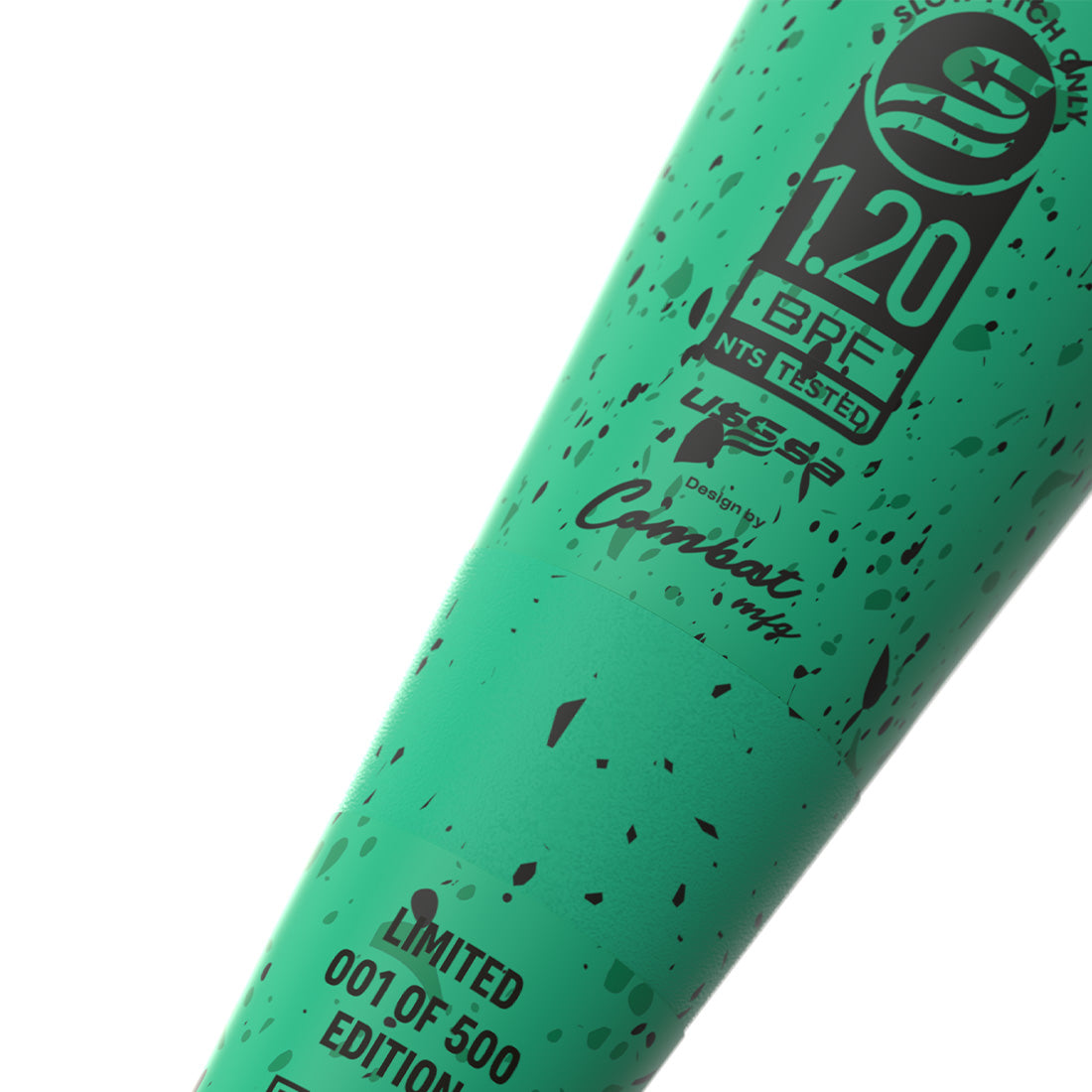 Combat MFG Spec-CR1 Mint Chip Bradley Jones Signature 2PC 12.75" Loaded USSSA Slowpitch Softball Bat: CSU6CJBJL