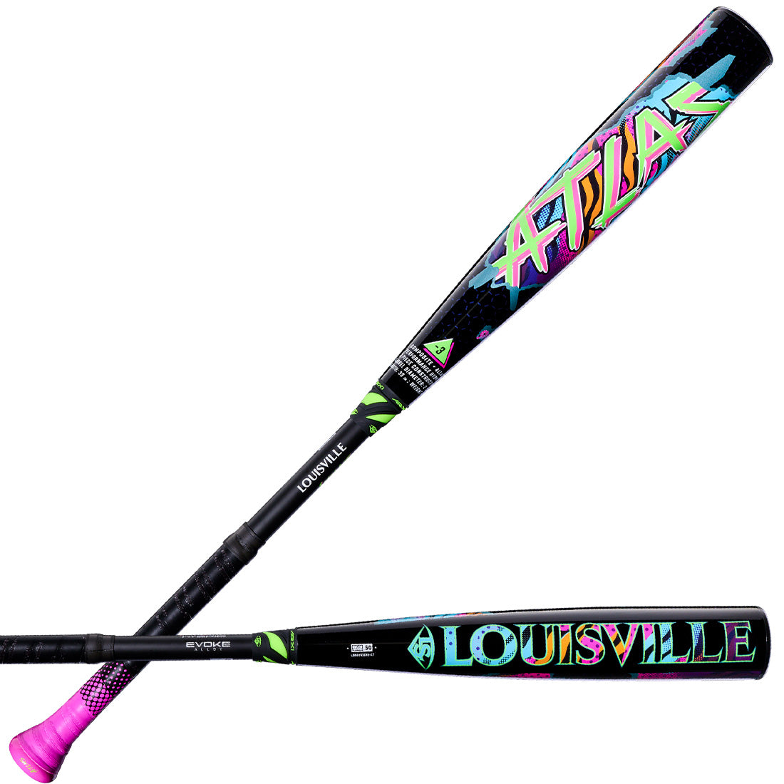 2027 Louisville Slugger Atlas Hybrid Neon Night BBCOR Baseball Bat: WL2701701