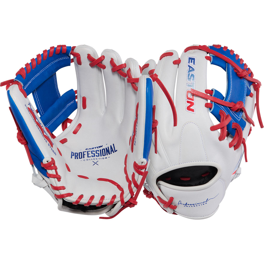 Easton Professional Collection Fastpitch utility glove Premium Reserve USA steerhide leather close up