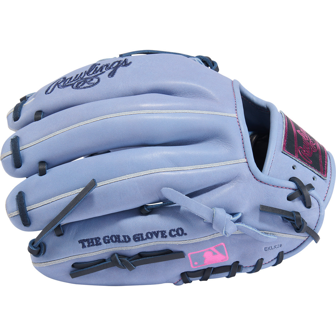 rawlings periwinkle navy pink heart of the hide glove
