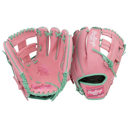 Rawlings Heart of the Hide PROR205-1PM 11.75" Infield Glove – Pink/Teal, Single Post, R2G