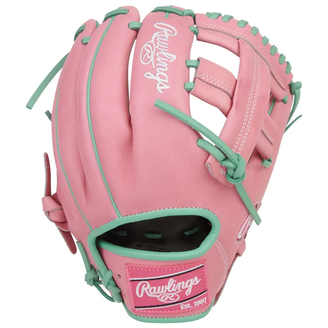 Rawlings Heart of the Hide PROR205-1PM 11.75" Infield Glove – Pink/Teal, Single Post, R2G
