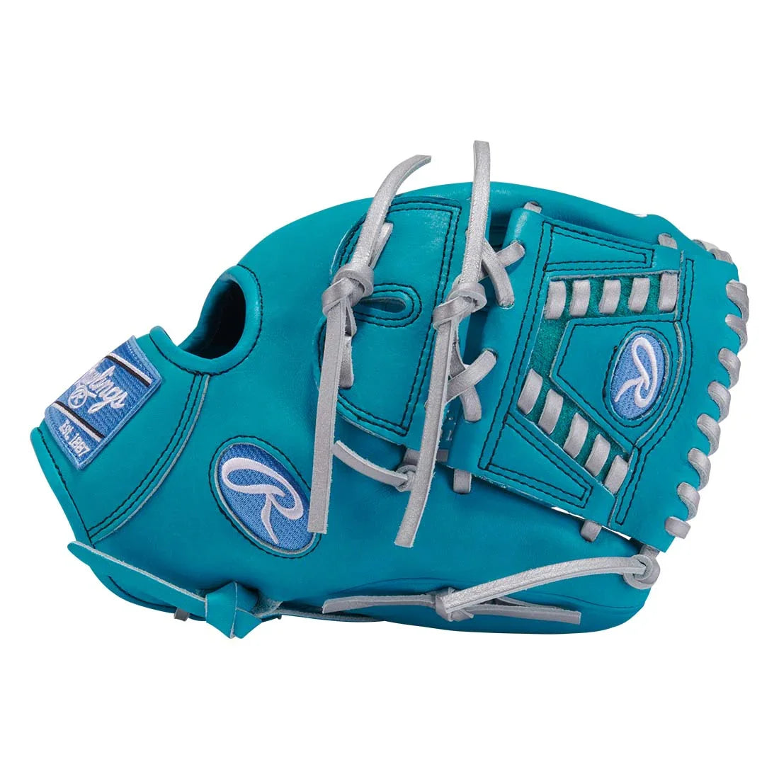 Rawlings Heart of the Hide PROR205-30TECB 11.75" Glove – Blue/Silver, Two-Piece Closed Web