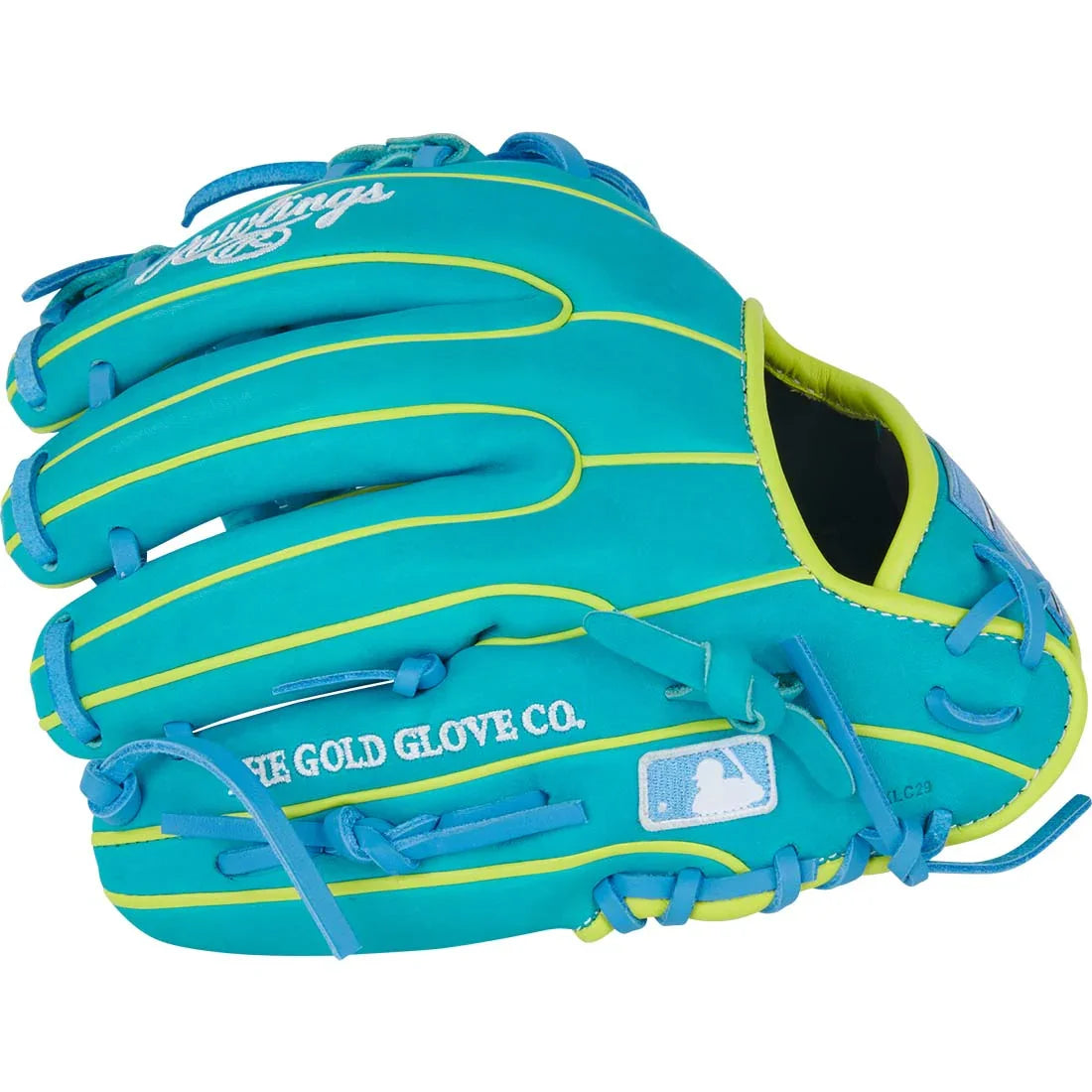 Rawlings Heart of the Hide PROR234U-2TEY 11.5" Infield Baseball Glove – Blue/Green, I-Web, R2G quick break-in