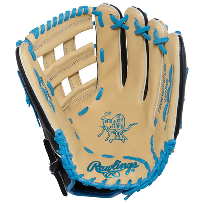 Rawlings Heart of the Hide 12.75 inch outfield glove pocket close up