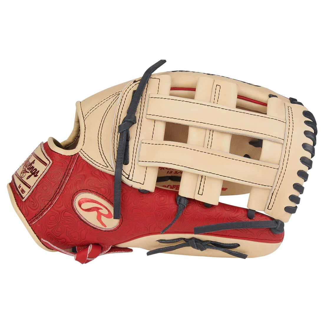 Rawlings Heart of the Hide PROR3039-6CS 12.75" Outfield Baseball Glove – Blonde/Red/Black, Pro H-Web, R2G quick break-in