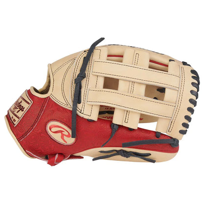 Rawlings Heart of the Hide PROR3039-6CS 12.75" Outfield Baseball Glove – Blonde/Red/Black, Pro H-Web, R2G quick break-in