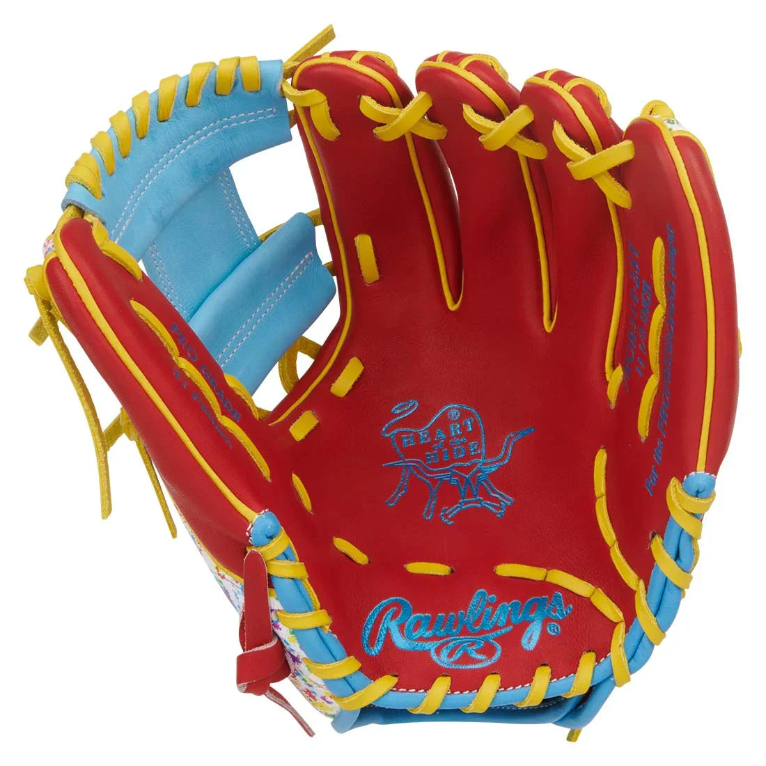 Rawlings Heart of the Hide PROR314-2SY 11.5" Infield Baseball Glove – Scarlet/Splatter, I-Web, R2G quick break-in