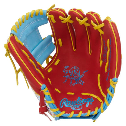 Rawlings Heart of the Hide PROR314-2SY 11.5" Infield Baseball Glove – Scarlet/Splatter, I-Web, R2G quick break-in