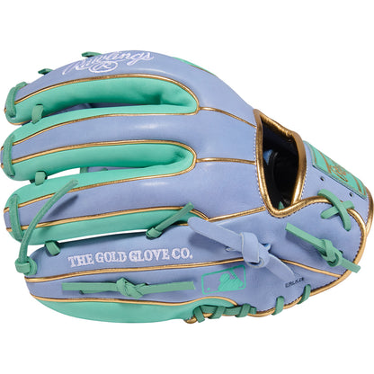 rawlings periwinkle mint gold heart of the hide glove
