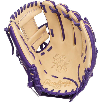 Rawlings Heart of the Hide PROR315-2WC 11.75" Infield Glove – Blonde/Purple, I-Web, R2G