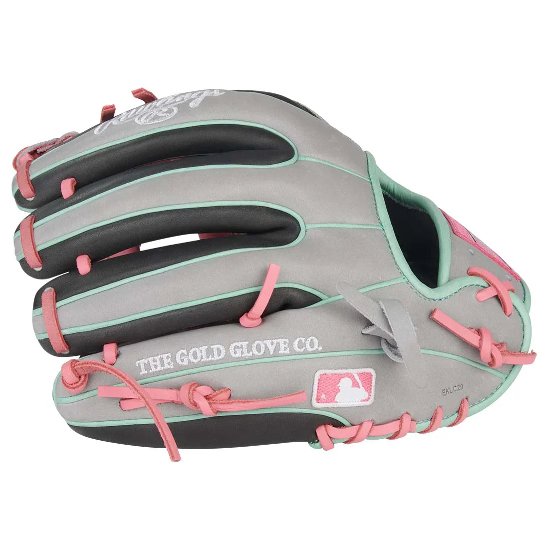 Rawlings Heart of the Hide PROR934-2DSP 11.5" Infield Baseball Glove – Black/Grey/Pink, I-Web, R2G quick break-in