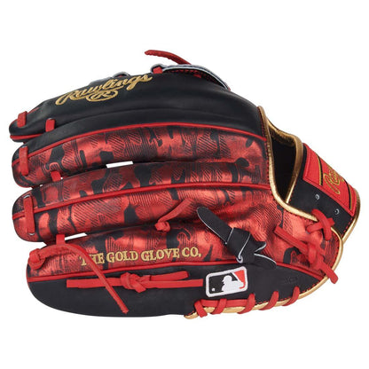 Rawlings Heart of the Hide PRORNA28N 12" Utility Baseball Glove – Black/Red/Blue, H-Web, R2G quick break-in