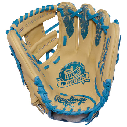 Rawlings Pro Preferred Corbin Carroll 200 pattern glove pocket close up