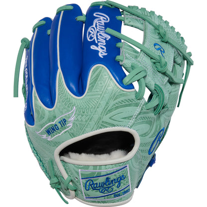rawlings pro preferred 11.5 inch 200 pattern infield glove royal blue mint
