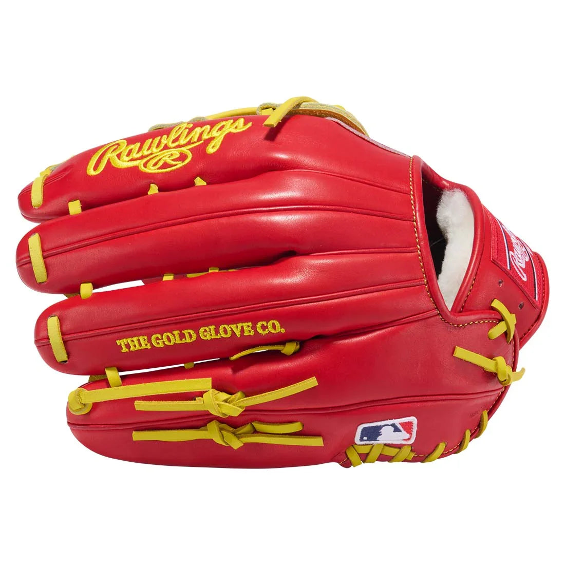 Rawlings Pro Preferred PROS3039-6S 12.75" Outfield Baseball Glove – Red/Yellow, H-Web, kip leather, long-finger 3039 pattern, stiff player break-in