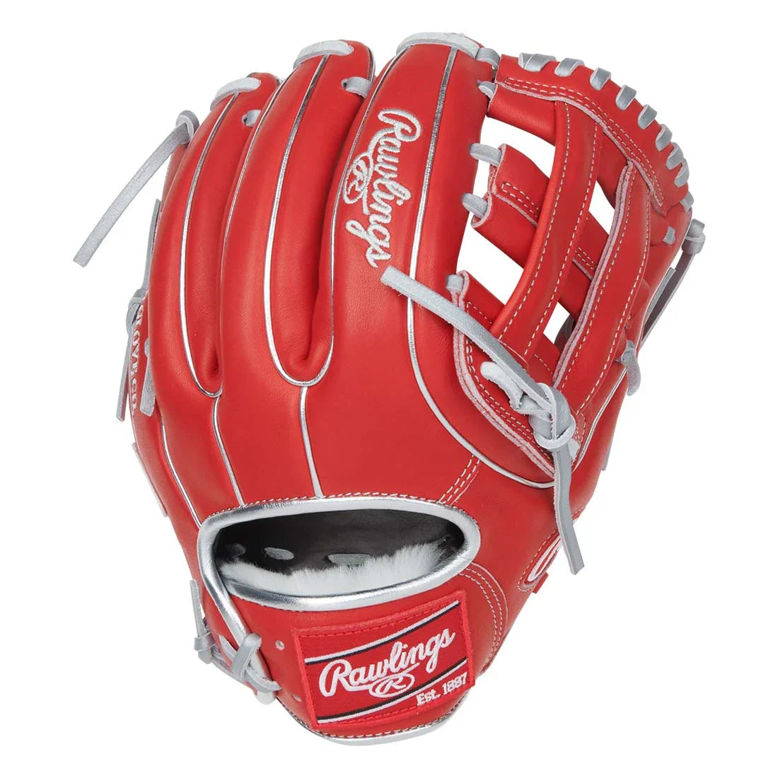 Rawlings Pro Preferred PROSCC4S 11.75" Carlos Correa Infield Baseball Glove – Red/Silver, H-Web, kip leather, stiff player break-in