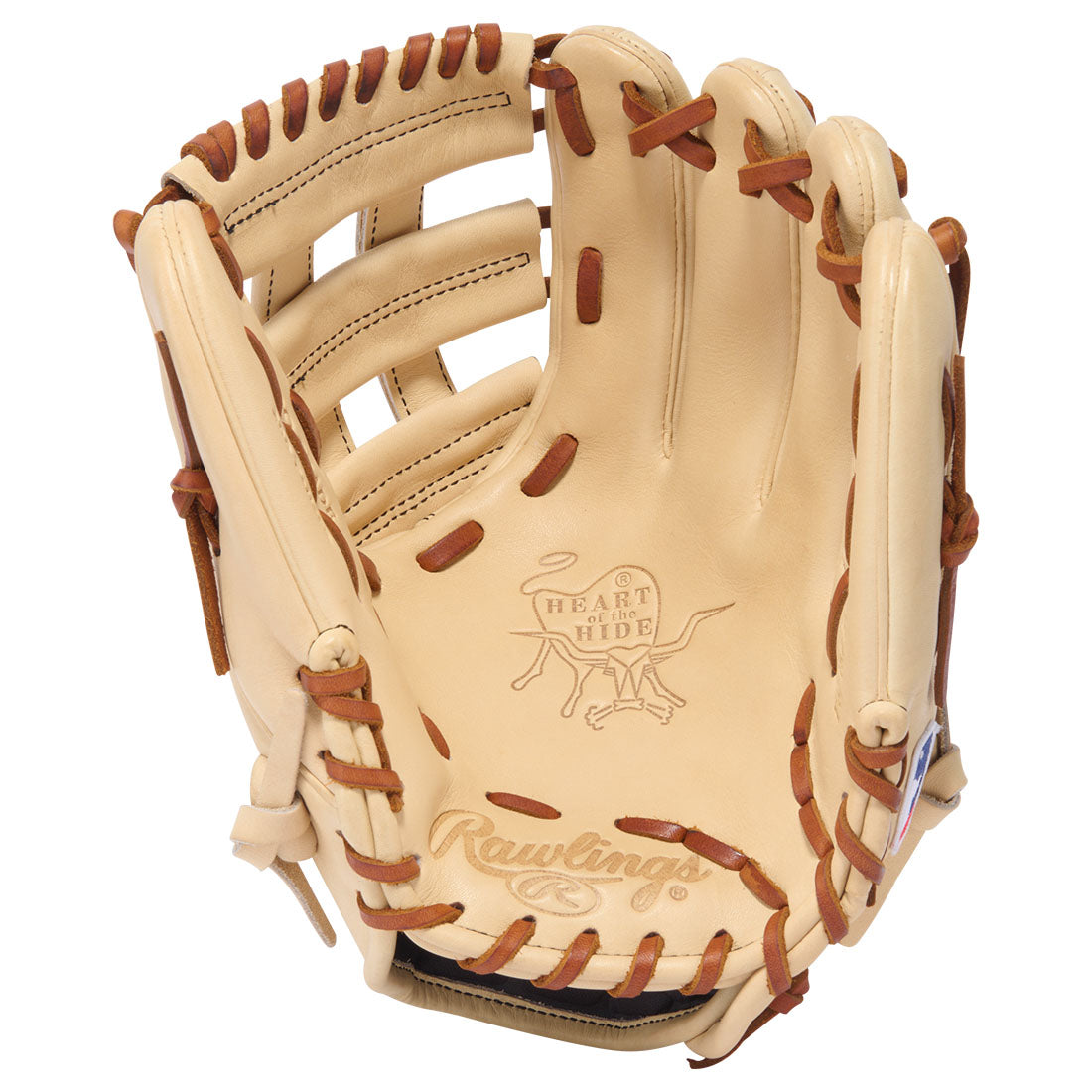 Rawlings Heart of the Hide Traditional infield glove hand stall and wrist detail