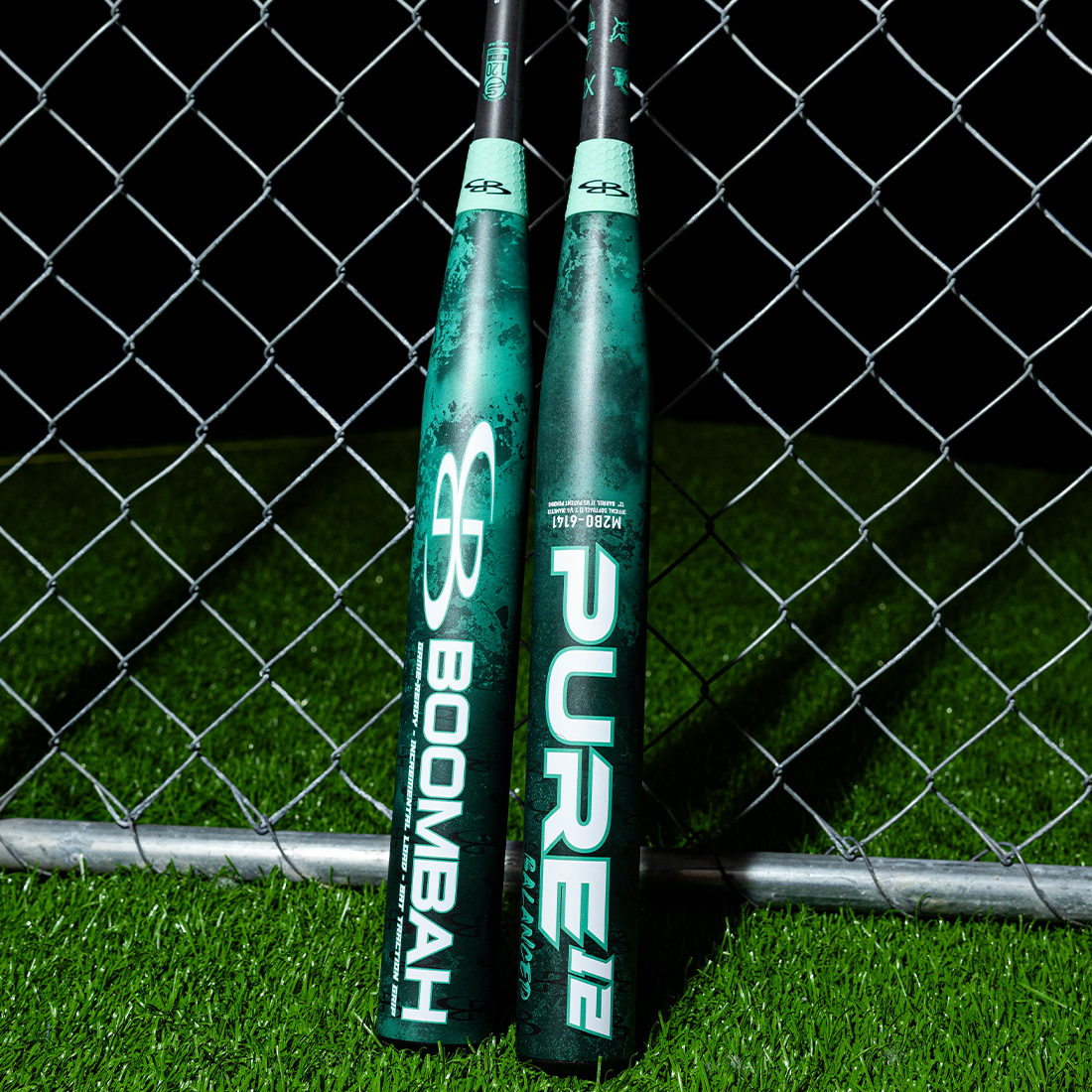 Boombah Pure Teal Balanced 12" USSSA Slowpitch Softball Bat: M2B0-6141