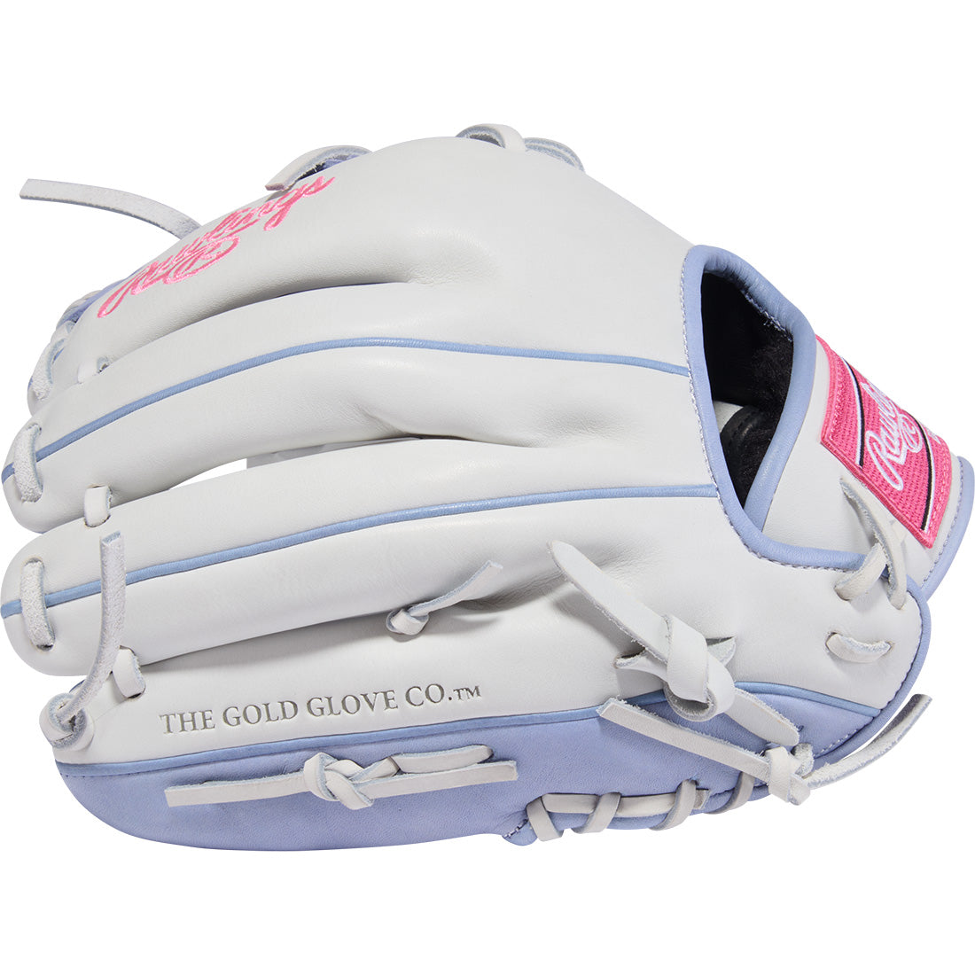 rawlings white periwinkle pink fastpitch utility glove
