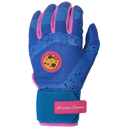 COMBAT MFG Cookie Jar Long Strap Batting Gloves: Royal