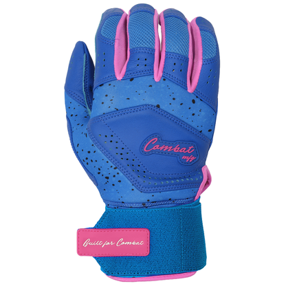 COMBAT MFG Cookie Jar Long Strap Batting Gloves: Royal