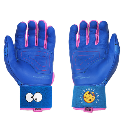 COMBAT MFG Cookie Jar Long Strap Batting Gloves: Royal