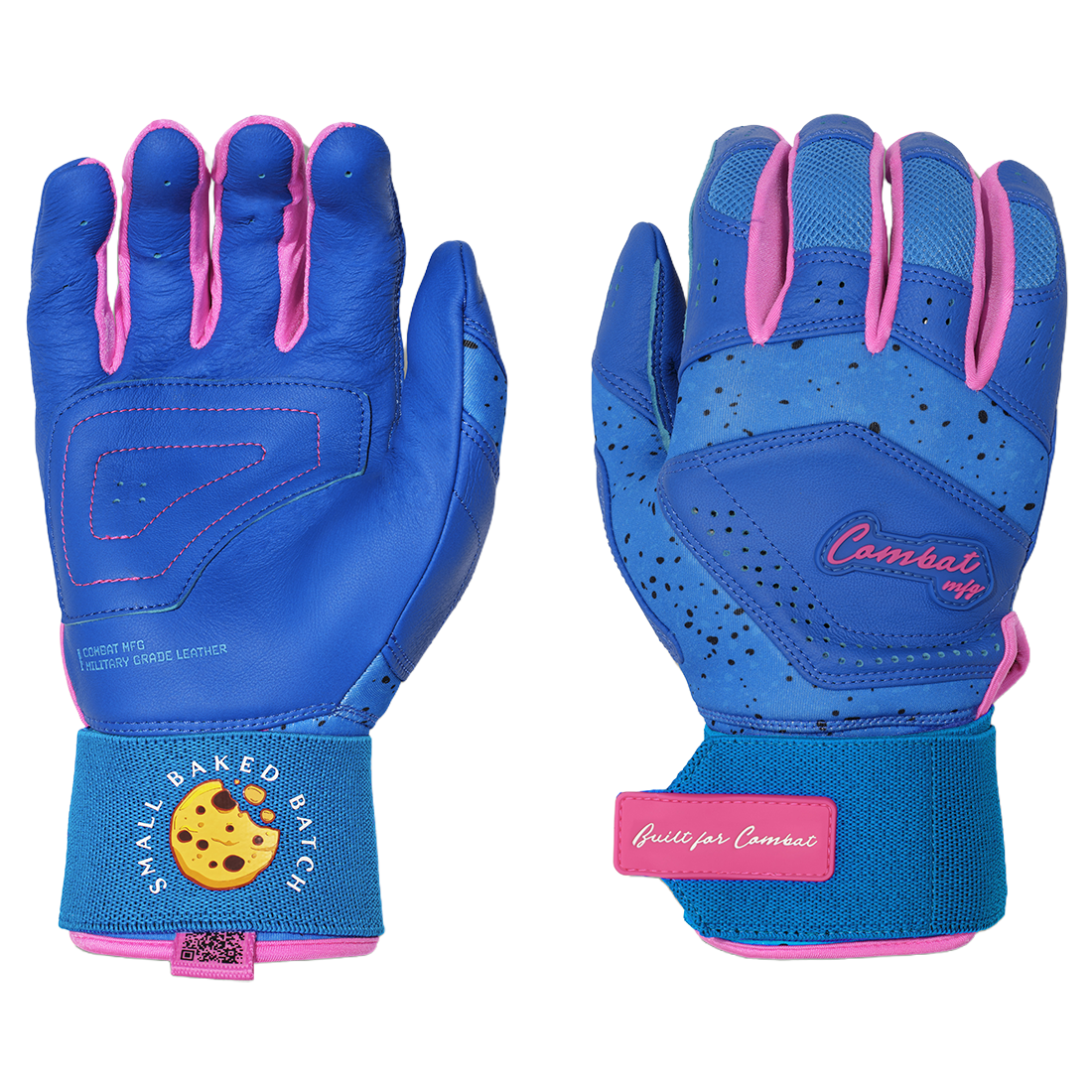 COMBAT MFG Cookie Jar Long Strap Batting Gloves: Royal