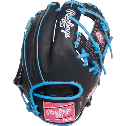 Rawlings Heart of the Hide PROR205-2CBN 11.75" Infield Glove – Blue/Pink/Black, I-Web