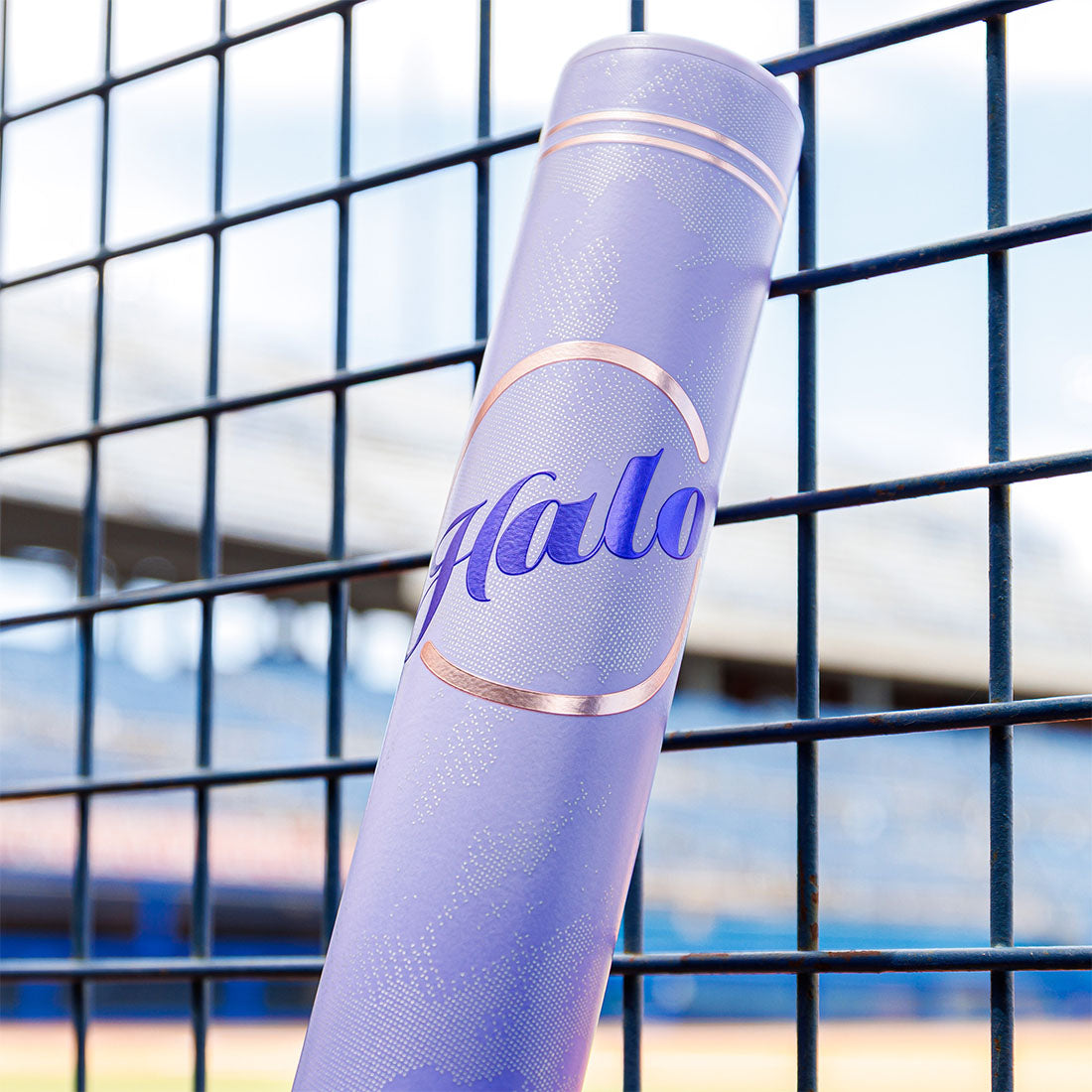 Rawlings Halo Rebound Lock Cap fastpitch softball bat close up