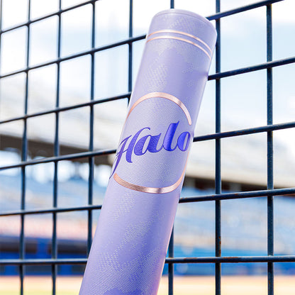 Rawlings Halo Rebound Lock Cap fastpitch softball bat close up