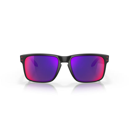 OAKLEY HOLBROOK Sunglasses Matte Black: Positive Red Iridium lenses