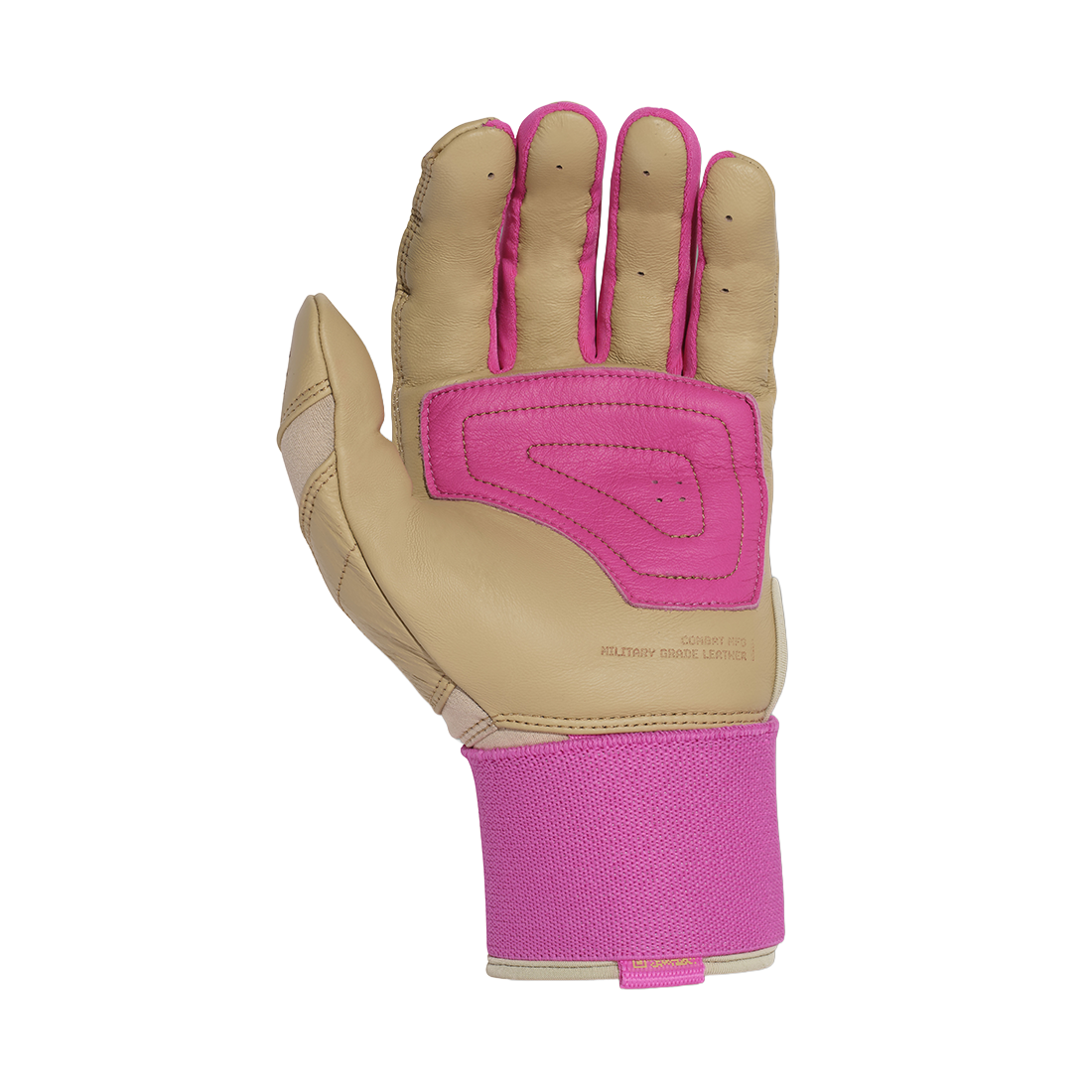 COMBAT MFG Ying Yang Long Strap Batting Gloves: Sand/Pink