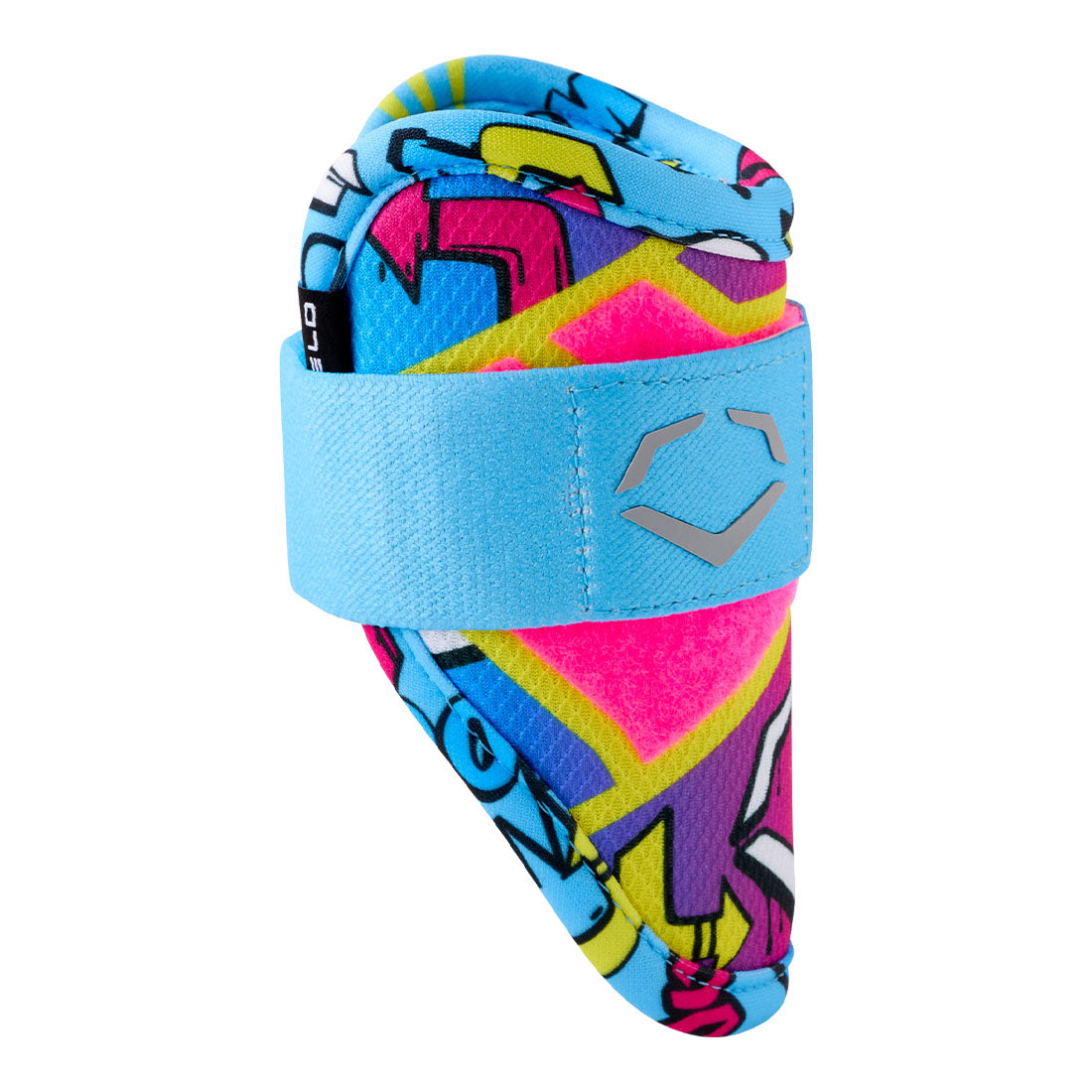 Side View of a Boomin Blue Colored Evoshield SRZ-2™ Youth Batter’s Elbow Guard