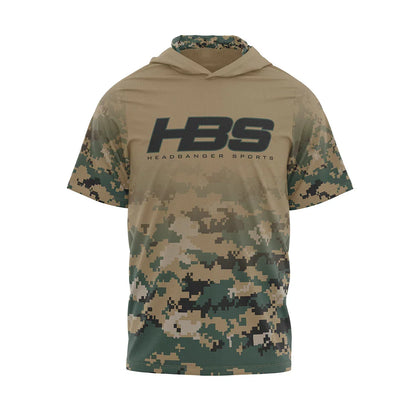 Headbanger Sports Exclusive "Military Worlds" Camo Lightweight Mesh Short Sleeve Hoodies