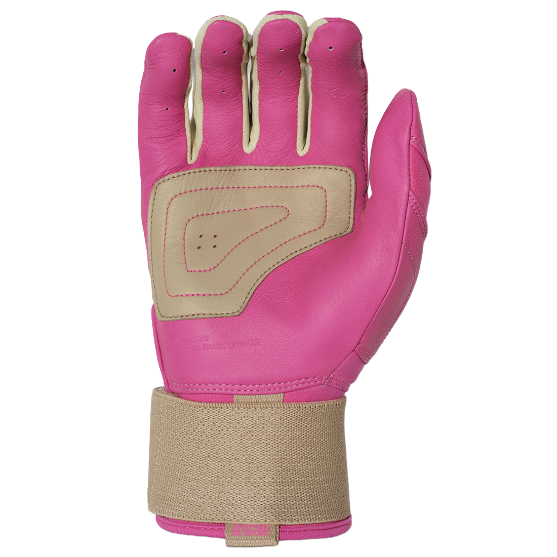 COMBAT MFG Ying Yang Long Strap Batting Gloves: Sand/Pink