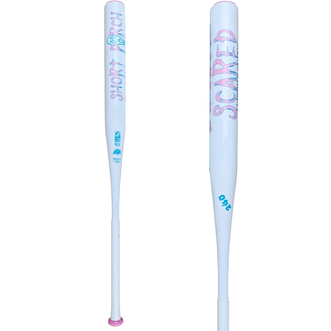 Short Porch Summer Scared USSSA slowpitch softball bat 12 inch balanced 1-piece Spin-Tech Kevlar TRI Layer