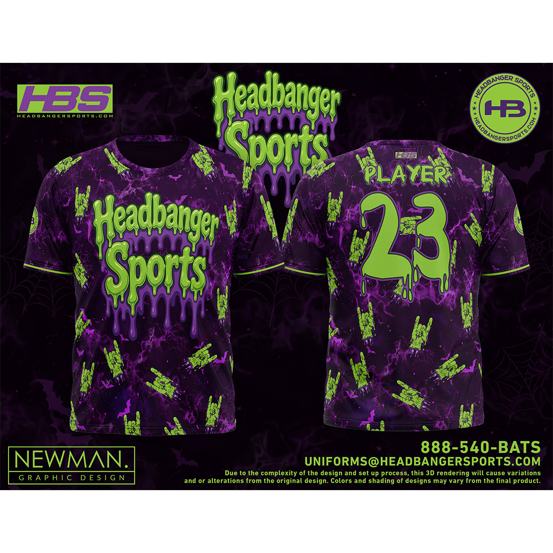 Headbanger Sports Exclusive "SPOOK OUT" Micro Mesh Short Sleeve Jersey Buy-in
