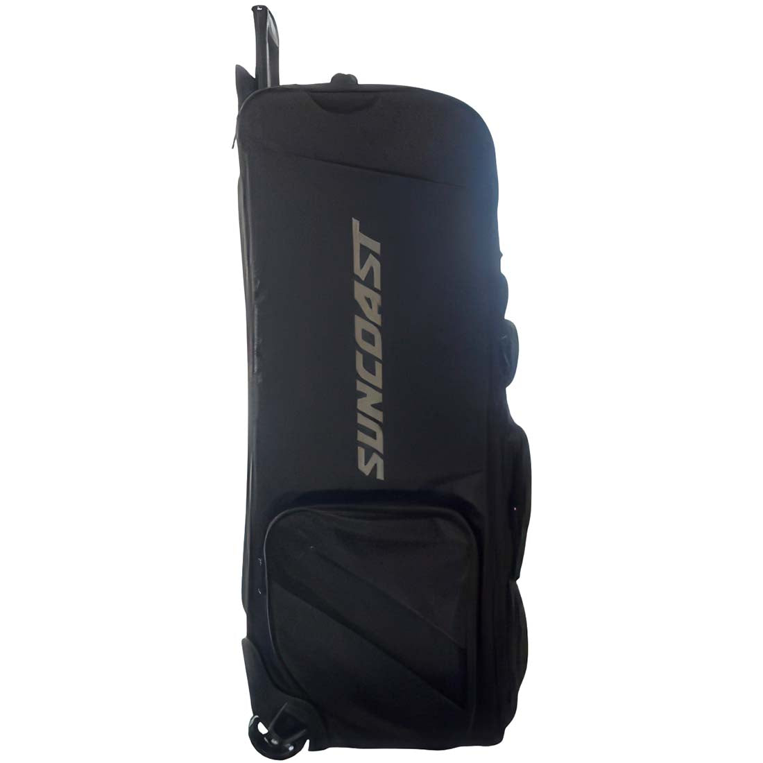 Suncoast roller bat bag with cooler BG-030 all black thermo cooler pocket all terrain wheels 38 inch