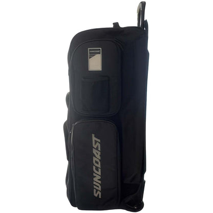 Suncoast roller bat bag with cooler BG-030 all black thermo cooler pocket all terrain wheels 38 inch
