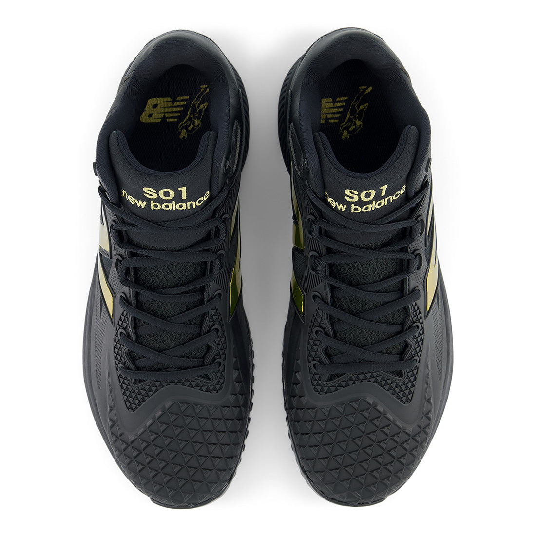 Shohei Ohtani New Balance turf trainer with raised triangular pattern
