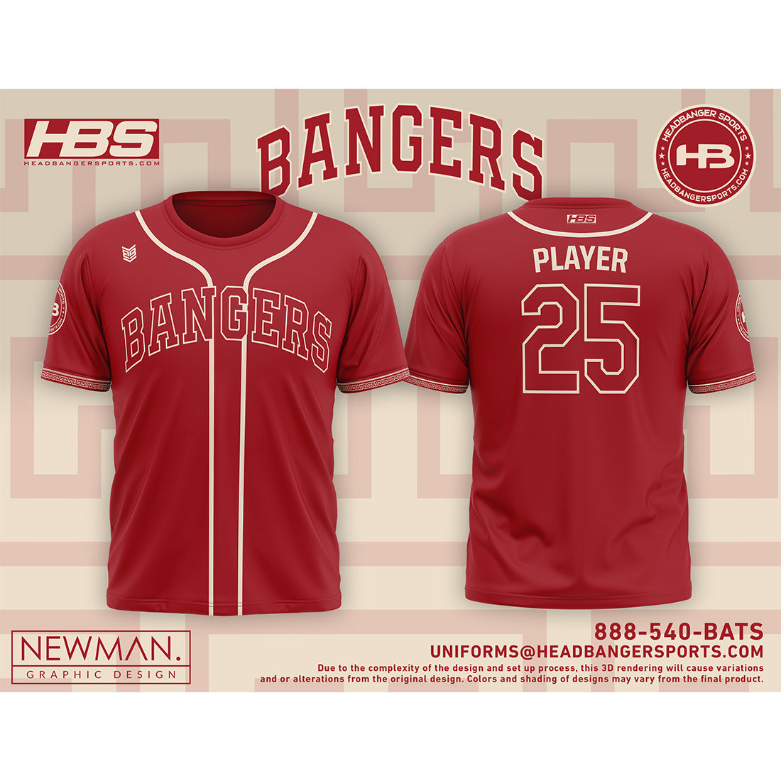 Headbanger Sports Exclusive "City Connect" Micro Mesh Short Sleeve Jersey Buy-in: TX Bangers
